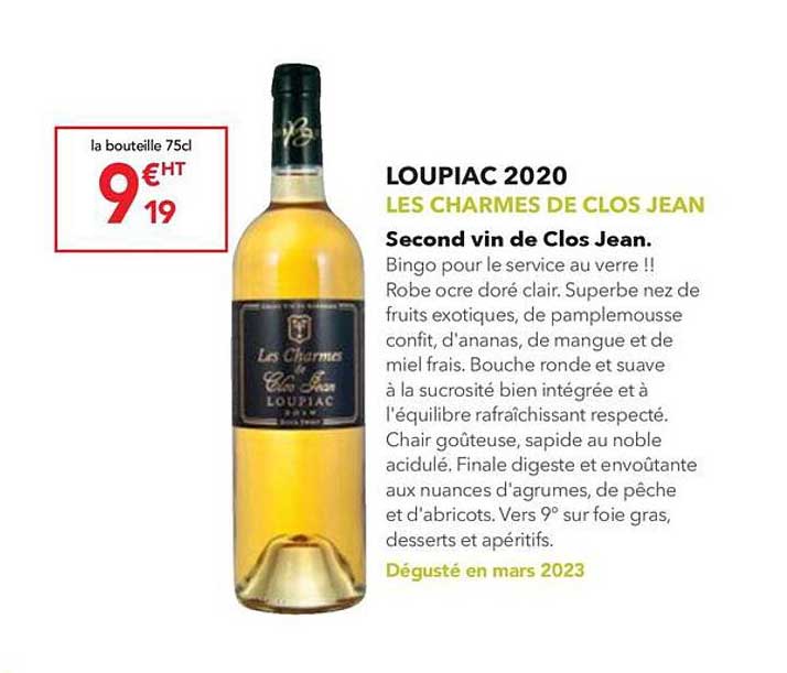 loupiac 2020 les charmes de clos jean