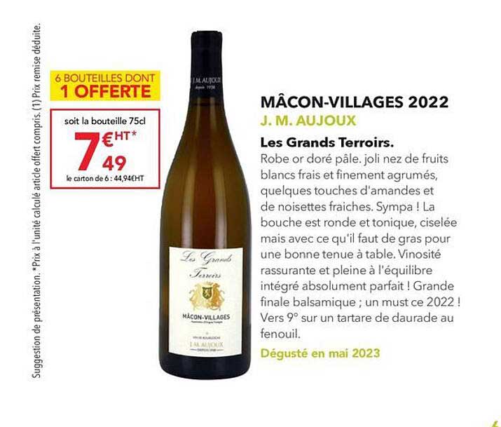 mâcon-villages 2022 j.m. aujoux les grands terroirs