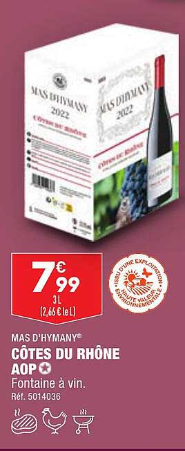 mas d'hymany côtes du rhône aop