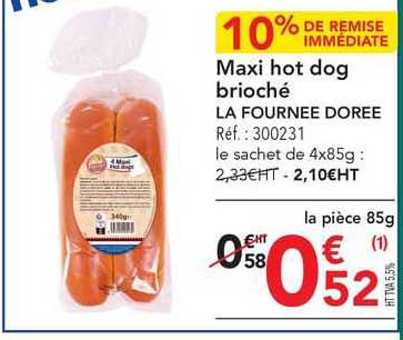 maxi hot dog brioché la fournée dorée