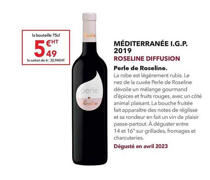 méditerranée i.g.p. 2019 roseline diffusion perle de roseline