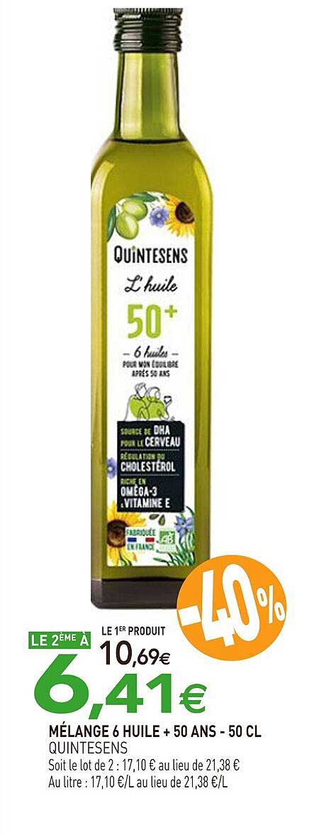 mélange 6 huile + 50 ans quintesens - 50 cl