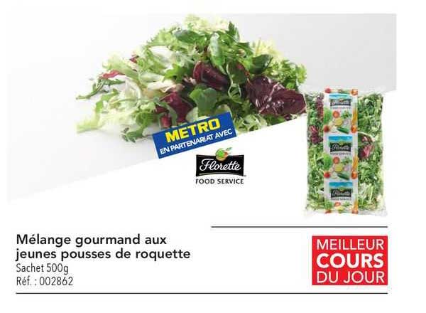 mélange gourmand aux jeunes pousses de roquette