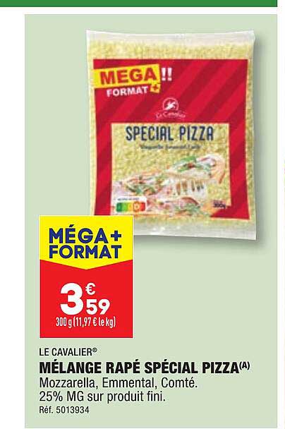 Mélange Râpé Spécial Pizza Le Cavalier