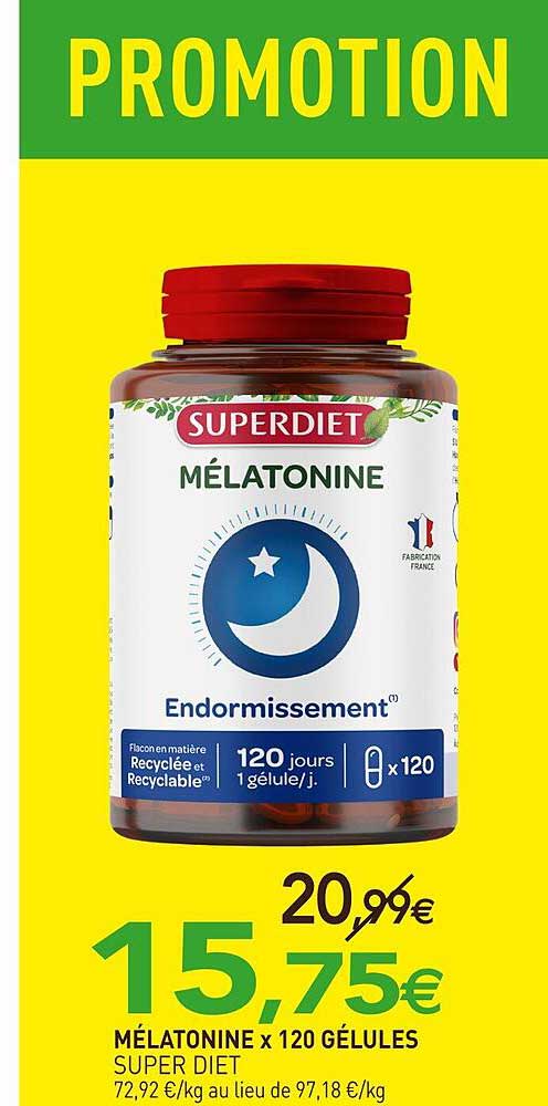 mélatonine x 120 gélules super diet