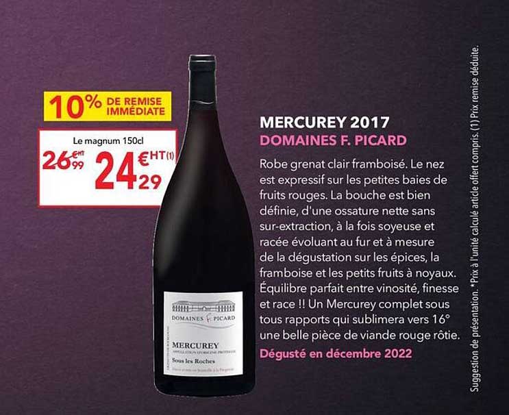 mercurey 2017 domaines f.picard