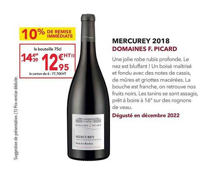 mercurey 2018 domaines f.picard