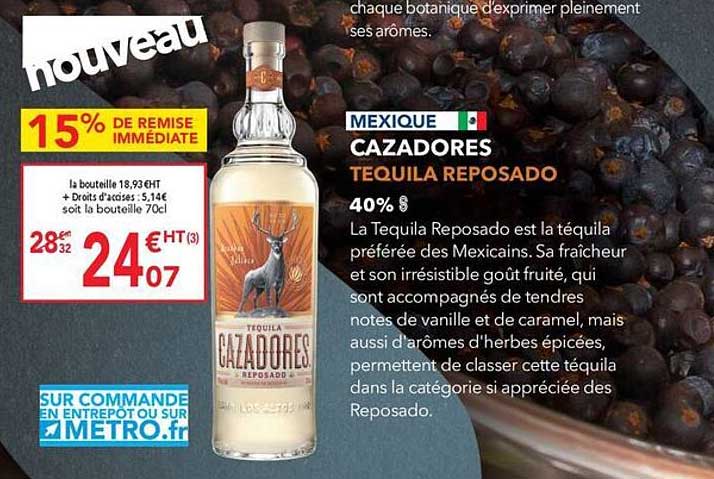 mexique cazadores tequila reposado
