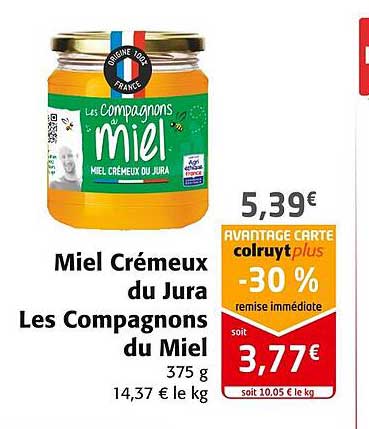 miel crémeux du jura les compagnons du miel