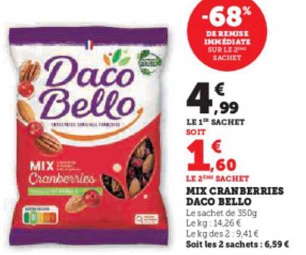 mix cranberries daco bello