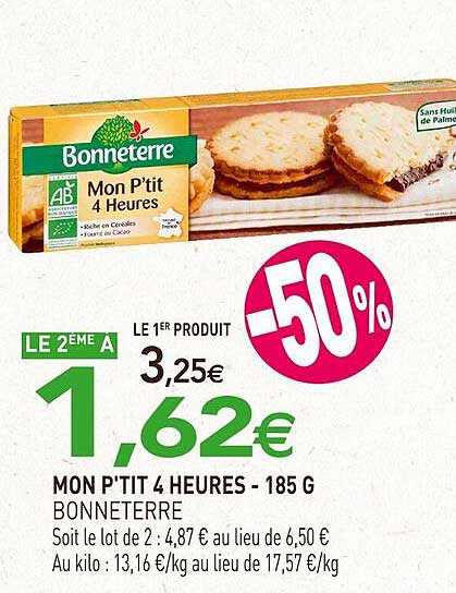 mon p'tit 4 heures bonneterre - 185 g