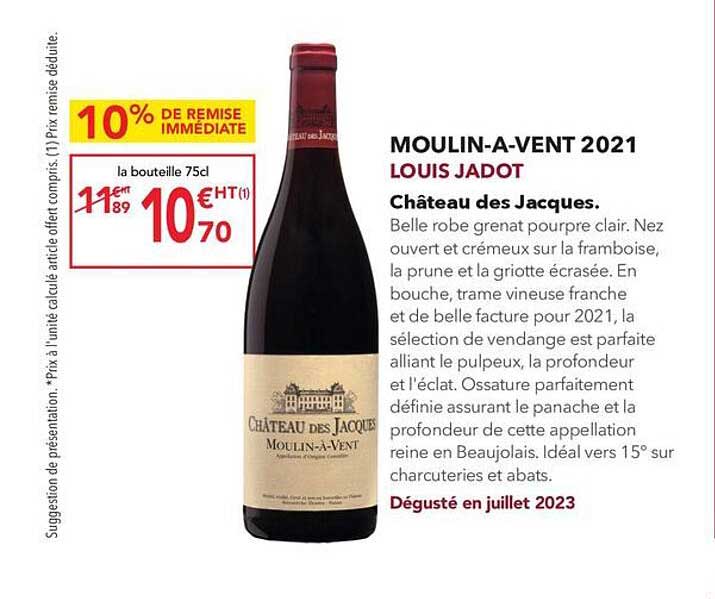 moulin-à-vent 2021 louis jadot château des jacques