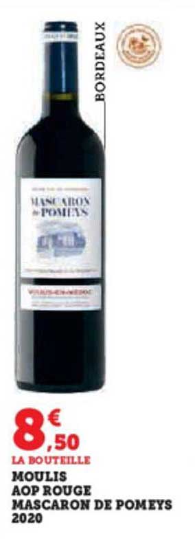 moulis aop rouge mascaron de pomeys 2020