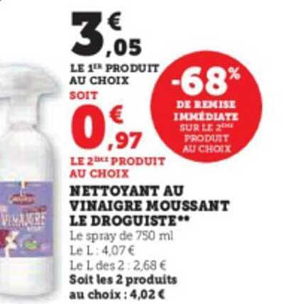 nettoyant au vinaigre moussant le droguiste