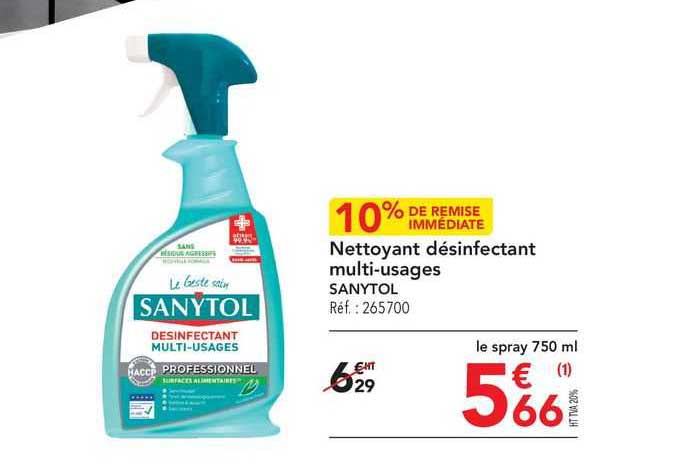 nettoyant désinfectant multi-usages sanytol