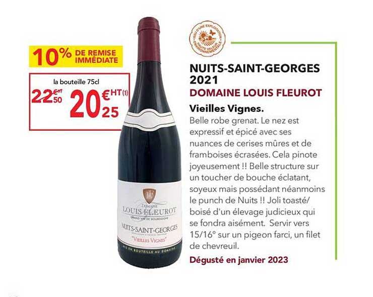 Nuits-saint-georges 2021 Domaine Louis Fleurot Vieilles Vignes