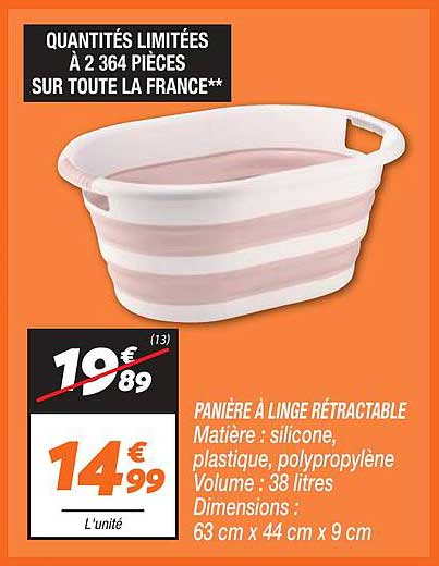 Panière à Linge Rétractable