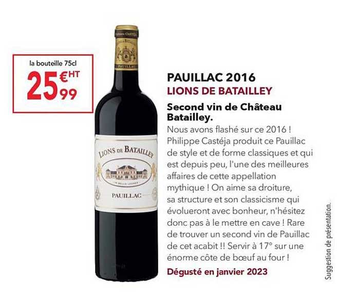 pauillac 2016 lions de batailley