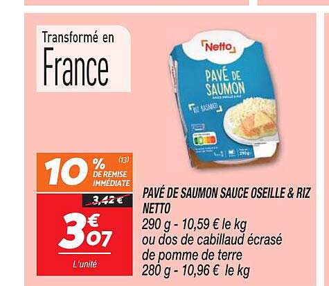 Pavé De Saumon Sauce Oseille & Riz Netto