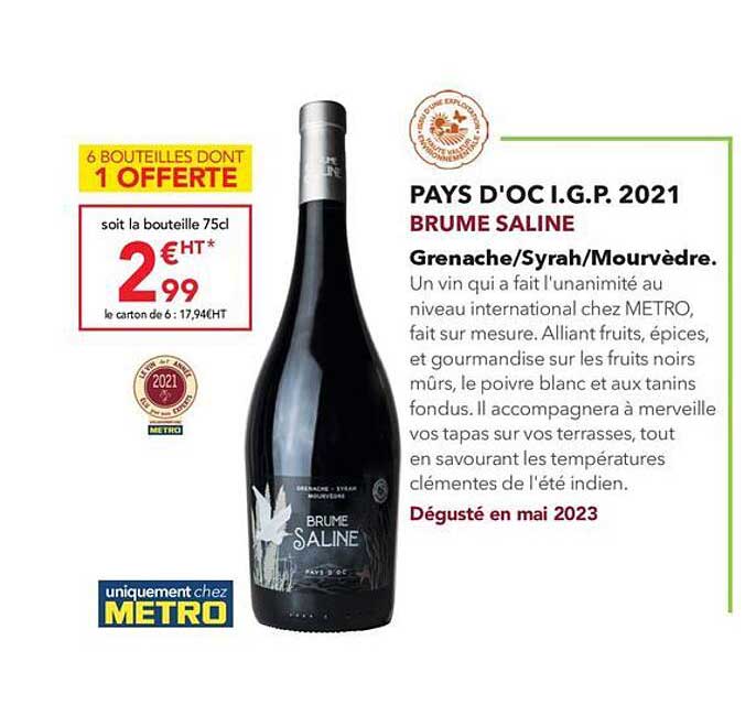 pays d'oc i.g.p. 2021 brume saline