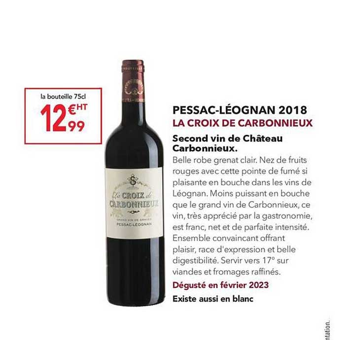 pessac-léognan 2018 la croix de carbonnieux