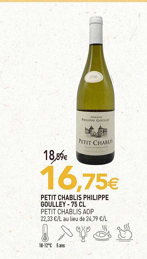 petit chablis philippe goulley - petit chablis aop - 75 cl