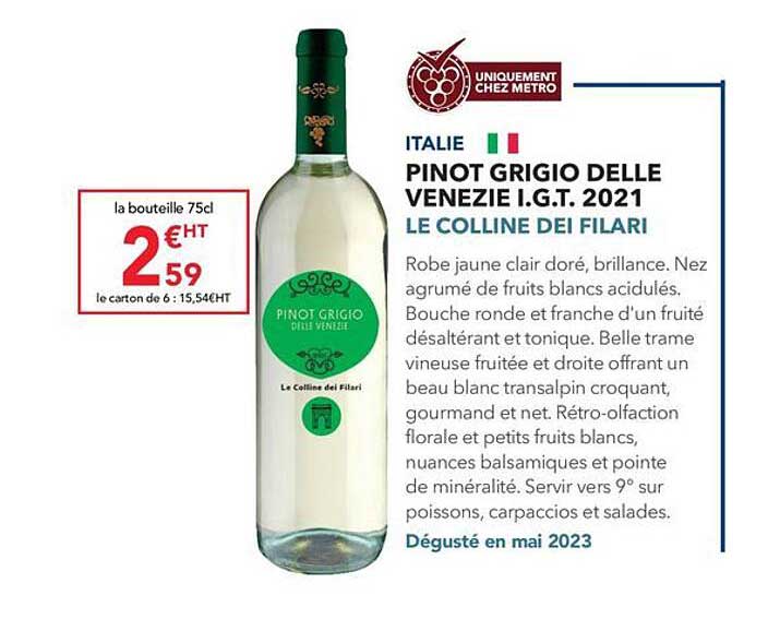 pinot grigio delle venezie i.g.t. 2021 le colline dei filari