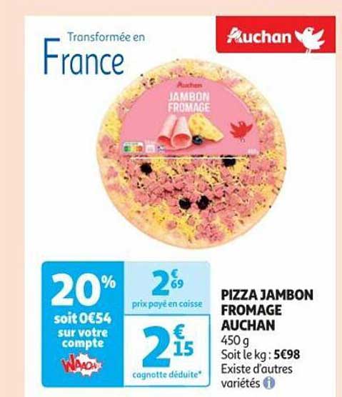 Pizza Jambon Fromage Auchan