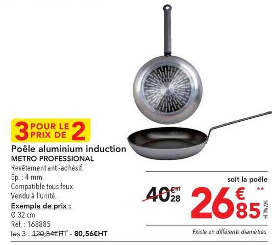 Poêle Aluminium Induction Metro Professional