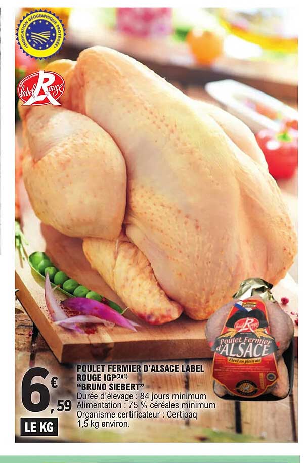 poulet ferme d'alsace label rouge igp "bruno siebert"