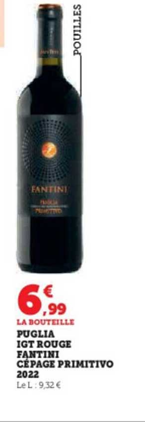 Puglia Igt Rouge Fantini Cépage Primitivo 2022