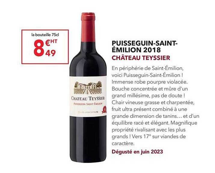 puisseguin-saint-émilion 2018 château teyssier