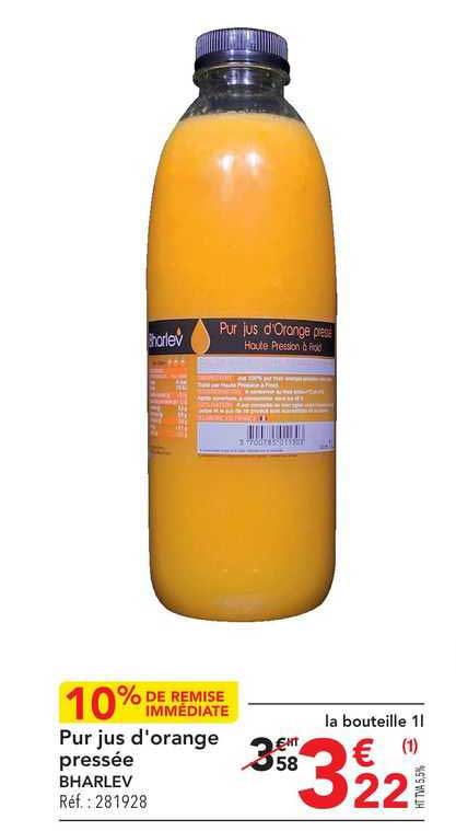 pur jus d'orange pressée bharlev