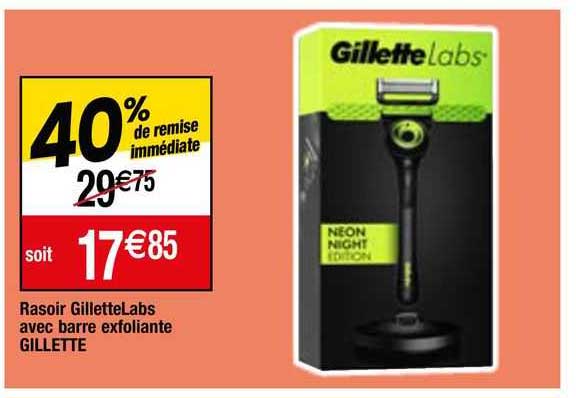 rasoir gillettelabs avec barre exfoliante gillette