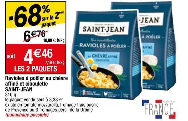 Ravioles à Poêler Au Chèvre Affiné Et Ciboulette Saint-jean