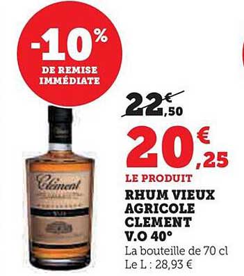 Rhum Vieux Agricole Clément