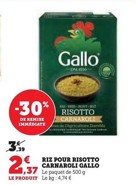 riz pour risotto carnaroli gallo