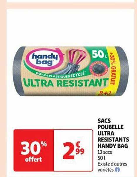 sacs poubelle ultra résistants handy bag