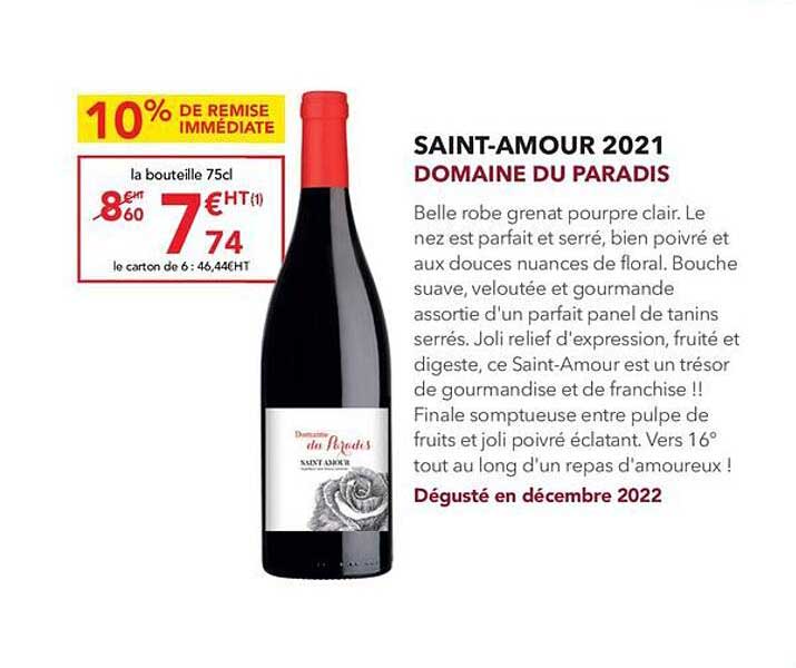 saint-amour 2021 domaine du paradis