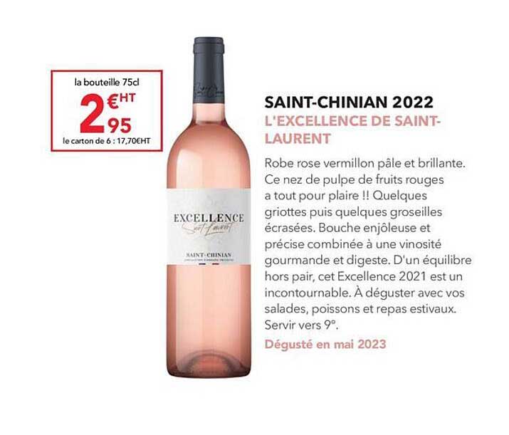 saint-chinian 2022 l'excellence de saint-laurent