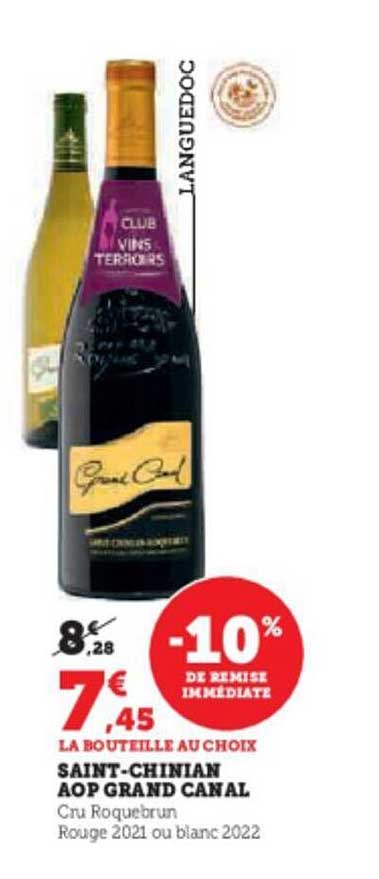 saint-chinian aop grand canal