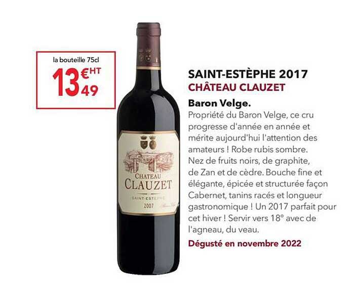 saint-estèphe 2017 château clauzet