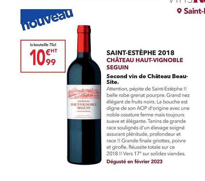 saint-estèphe 2018 château haut-vignoble seguin