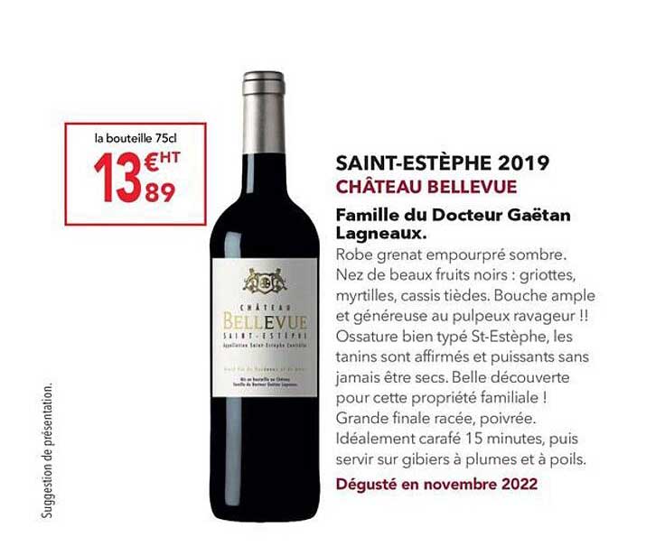 saint-estèphe 2019 château bellevue