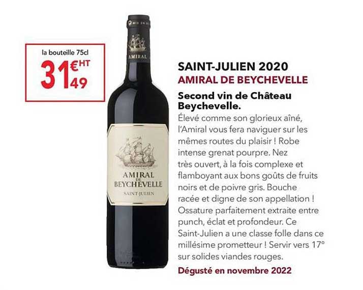 saint-julien 2020 amiral de beychevelle