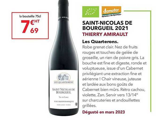 saint-nicolas de bourgueil 2021 thierry amirault les quarterons