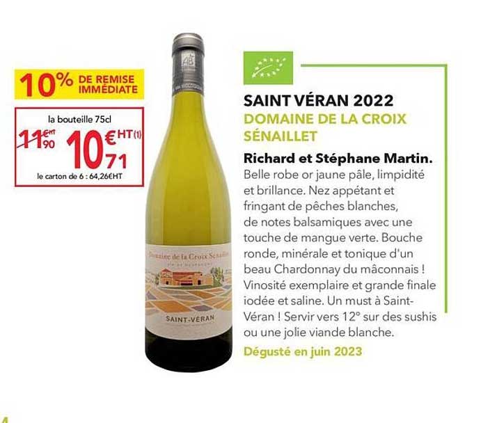 saint véran 2022 domaine de la croix sénaillet