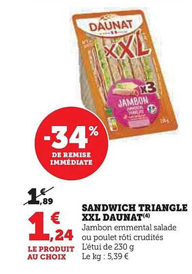 Sandwich Triangle XXL Daunat