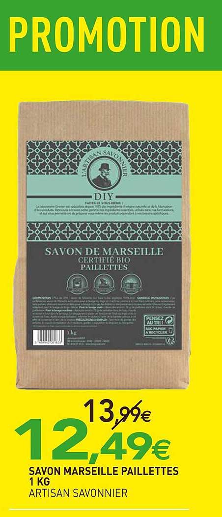 savon marseille paillettés artisan savonnier - 1 kg