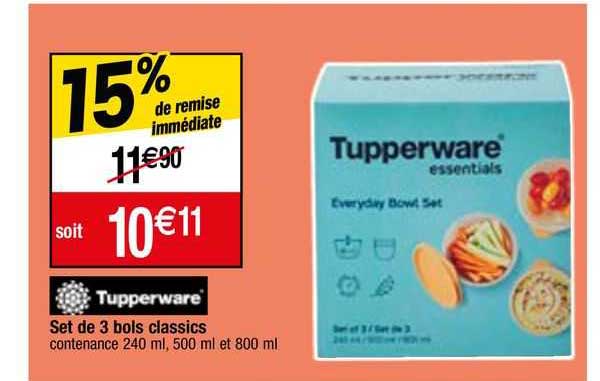 Set De 3 Bols Classics Tupperware